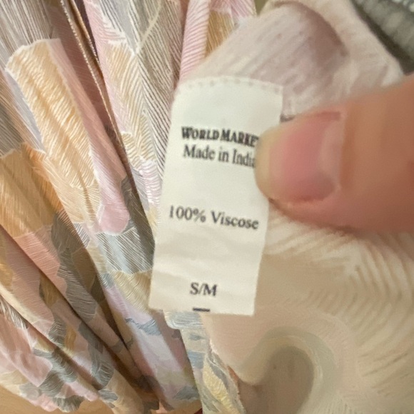 World Market Wide Leg Harem Jumpsuit with tie belt Sz Small Oversized READ - Picture 12 of 15